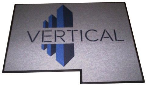 Tapete con logo para entrada de negocio